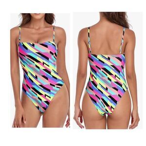 RELLECIGA Women's Bandeau One Piece Swimsuits